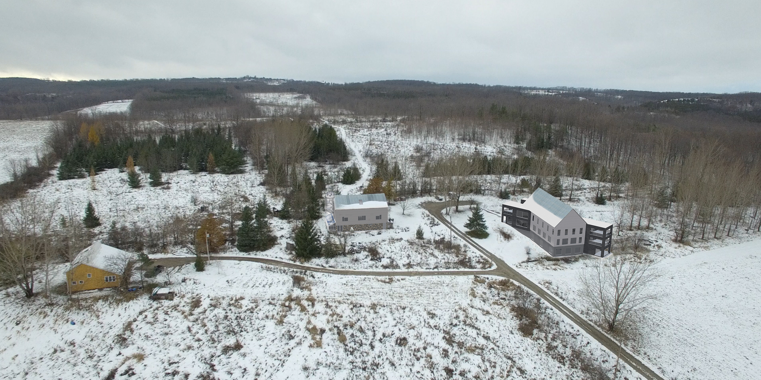 Kimbercote Accommodations Building - Aerial Photograph - 002 - After